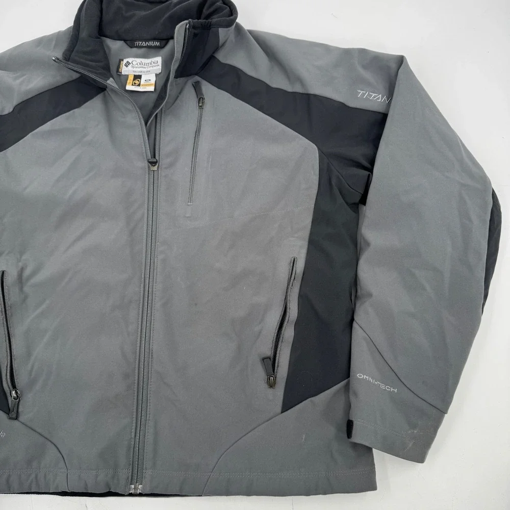 Columbia Titanium Omni Tech Women's Jacket XL Interchange Gray Outdoor‎ Coat